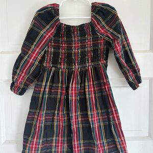 Crewcuts Plaid Kids Dress - Red, Black, Yellow